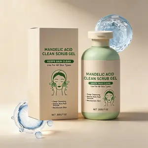 Mandelic Acid Clean Scrub Gel 200g – Deep Cleansing Face & Body Exfoliator – Removes Dead Skin, Dirt & Oil – Smooths & Moisturizes Skin – Gentle Daily Scrub for All Skin Types – Keeps Skin Clean & Radiant