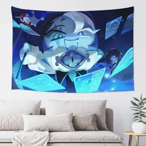 DERFTYESFG74 Shadow Milk Cookie Cartoon Print Stylish Bedroom Decoration, Living Room Decorative Tapestry