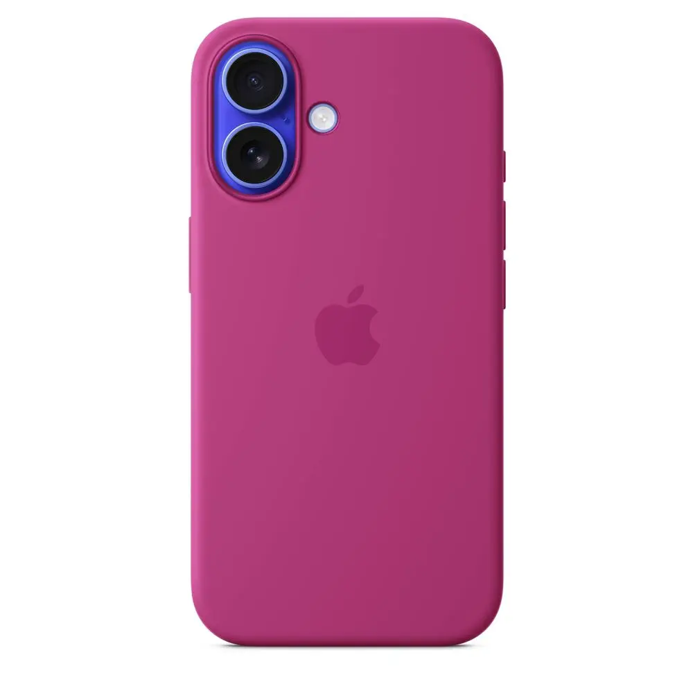 Apple iPhone 16 Silicone Case with MagSafe - Fuchsia Apple iPhone 16 Silicone Case with MagSafe - Fuchsia