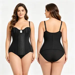 Plus Size Women Waist Trainer Tummy Control, High Elastic Breathable Corset Body Shaper for Curvy Ladies