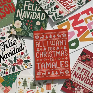Spanish Christmas Card - Feliz Navidad - Latino Christmas - Greeting Cards in Spanglish