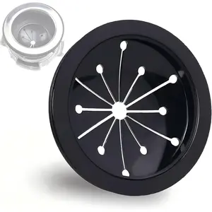 Garbage Disposal Splash Guard 3-1/8 Collar Sink Baffle, Food Waste Disposer Parts Accessories Black