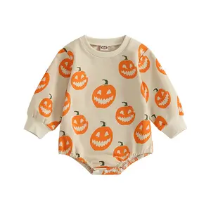 Imcute Newborn Baby Boy Girl Bubble Romper Funny Letter Long Sleeve Oversized Sweater Tops Fall Winter Clothes
