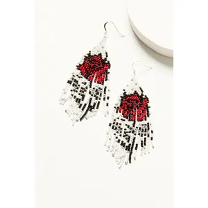 Carla Rose Beaded Fringe Earrings