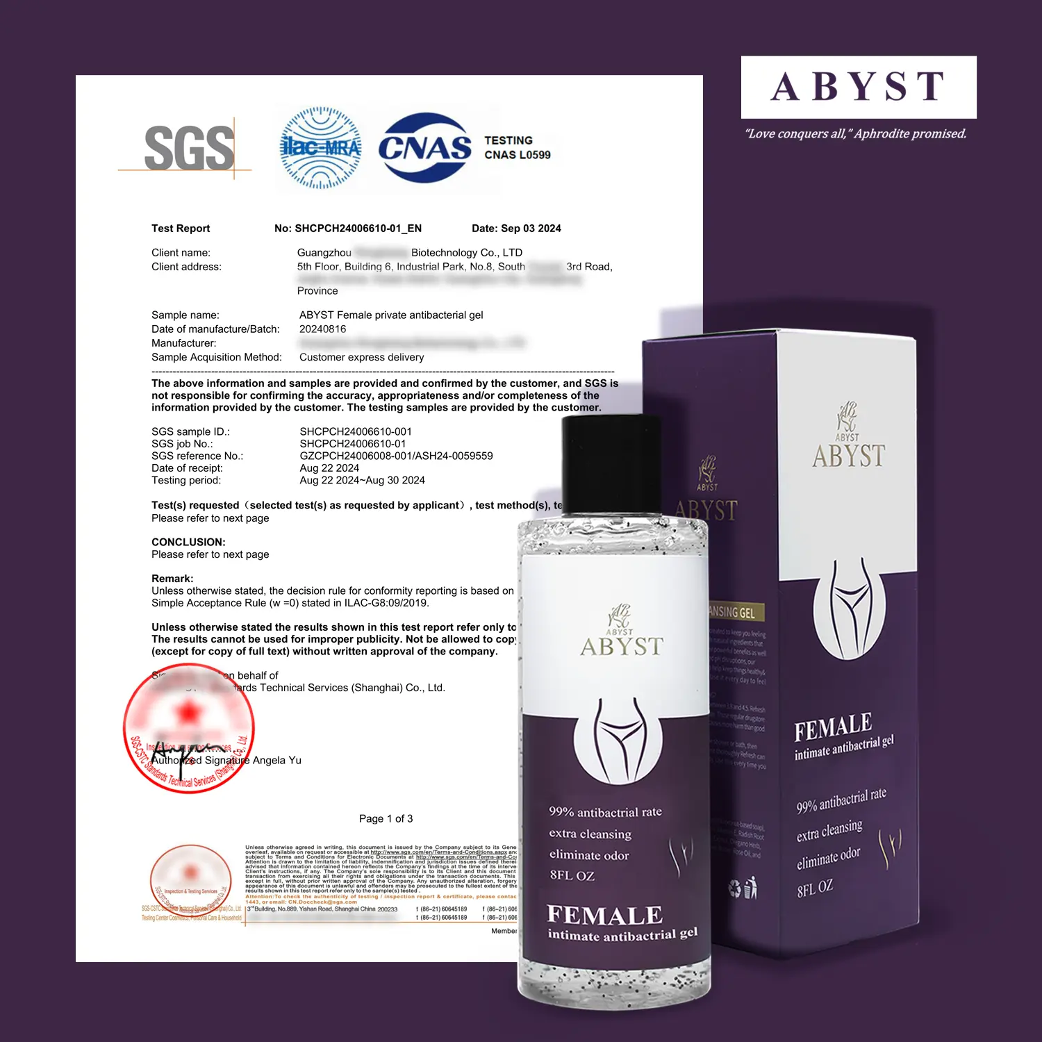 Organic Herbal Feminine Cleanser, pH-Balanced Antibacterial Intimate Gel Wash for Adults, Odor-Blocking for Daily Care, 8 fl oz, Herbal Blend, Abyst Female Private Antibacterial Gel, 150Ml, Balanced Ph, Cleansing, Feminine Wash, Non-Medical, Ph Balancing