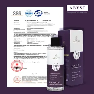 ABYST Female Private Antibacterial Gel -Organic Herbal Feminine Care Wash, 8 FL OZ Daily Cleansing Body Wash with PH Balance & Odor Blocking for Safe Use