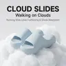 Women's Open Back Platform Cloud Slide Shoes - Soft Foam Pillow Slippers with Shock Absorption, Anti-Slip Waterproof Rain-Ready Design, Lightweight Squishy Footwear for Indoor/Outdoor Use, Cute Fashion Slide Shoes for Women