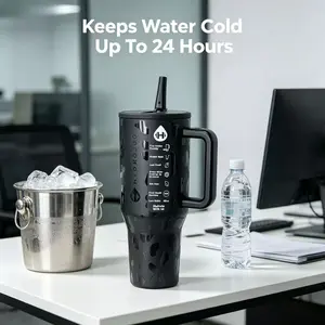 HydroJug 40oz Black Leopard Tumbler 24HR Cold Leak Proof Stainless Steel Car Cup with Straw fathersdaygiftideas sublimation outdoorfun