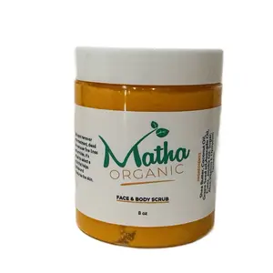 Matha Organic Corrot & Papaya Scrub - Face & Body Scrub 8 oz - Natural Formula for Your Skin Care Needs