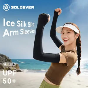 SOLOEVER  Sun Protection Arm Sleeves (1 pair) UPF50+ UV protection, suitable for outdoor activities, cycling, hiking, and sports.