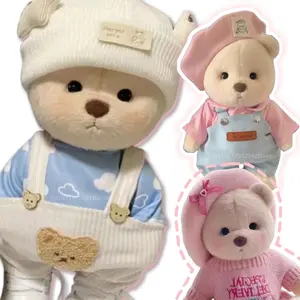 30cm High Quality Handmade Bear Plush Toy Cosplay Change Dress Cloth Girl Hug Cuddly Plushie Doll for Girlfriend Christmas Gift