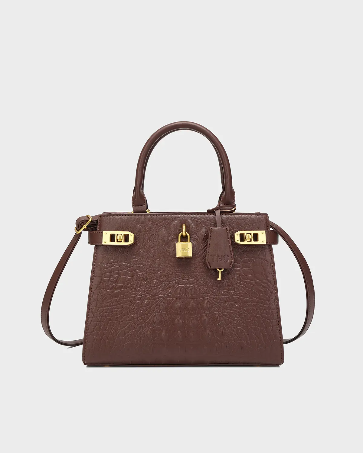 Empress Mini Tote Bag in Brown, Handbag Purse, Business Bag