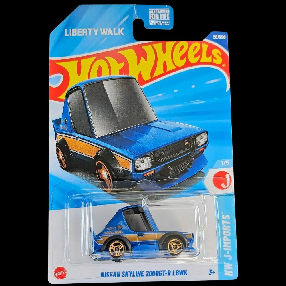 Hot Wheels 2025 Nissan Skyline 2000GT-R-LBWK, Model #26/250, Case-G Mainline Intl, Blue with Yellow Accents, 1/5 Scale