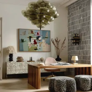 Whimsical Crane Bird Art Print, Modern Folk Decor, Colorful Illustration Poster