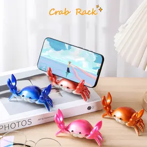 Cute Crab-Shaped Cellphone Stand & Pen Holder, Multifunctional Lazy Design Creative Gift for Home Office Desk Organizer, Desk Mount, Mobile Phone Holder