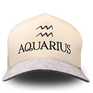 C.C x Auline Collection Unisex Embroidered Zodiac Sign Astrology Symbol Premium Streetwear Style Snapback Trucker Hat Adjustable Cotton Baseball Cap