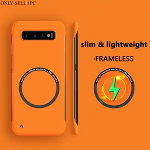 Phone Case compatible with compatible with Galaxy S10/ S10+,S9/ S9+, Simple Monochrome Magnetic No Frame Semi- Edge Ultra- Thin Cooling Mobile Phone Case