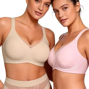 1/2/3/4 Pcs Womens Jelly Wireless Bra – Soft Smooth Second Skin Seamless Comfort Bra, Breathable No Dig Straps, Supportive Wide Side T-Shirt Push Up Everyday Bralette Fit Womenswear Elegant Elegant Womenswear