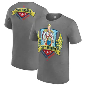 Youth Gray Cody Rhodes Cartoon T-Shirt, Fashion Cotton, Full Colors, Full Sizes, For Men, For Women