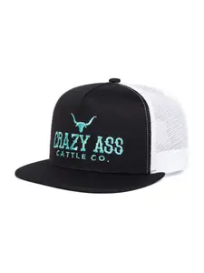 Unisex Crazy Ass Cattle Co. Mesh Baseball Cap, Adjustable Sun Protection Casual Hat for Men and Women, Spring & Fall Outdoor Travel Beach Party