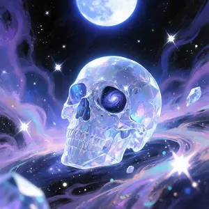 Handmade DIY Personalize Diamond Painting Kit, Skull Art Full Drill Embroidery, Living Room Bedroom Healing Decor, 5D Round Diamond