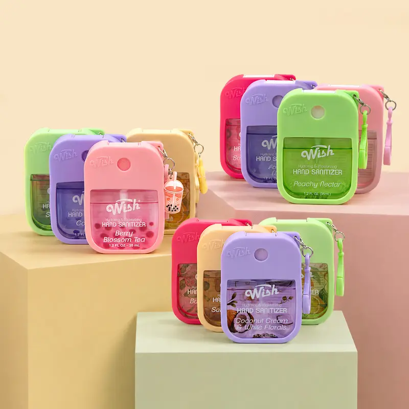 【TOP-SELLER BUNDLE】3 Bestselling Collections, 12 Scents with Keychain | Wish Hydrating Hand Sanitizer 12-Pack, Liquid