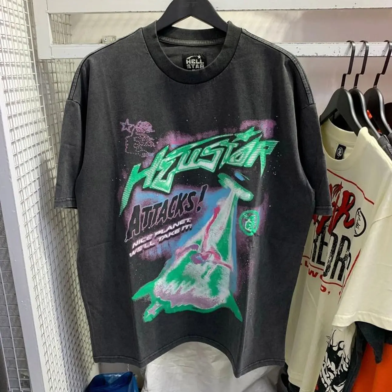 Hell-star Planet Y2K Aesthetic T Shirt, Harajuku Tee, Goth Punk T-Shirt, Alternative Clothing, Y2k Graphic Shirt, Unisex Shirt, Cotton Shirt, Vintage Shirt, Crewneck Shirt, Streetwear, Oversized T-Shirt XTO