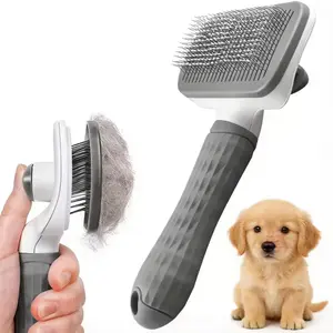 Dog & Cat Grooming Brush – One-Click Hair Removal and Self-Cleaning Slicker Brush
