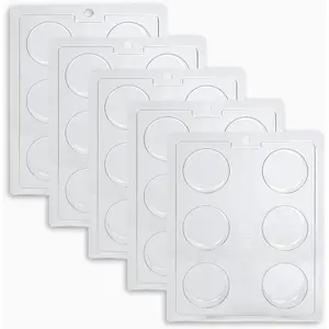 Round Cookie Mold 5 Pack, 6 Cylinders Each, for Chocolate Covered Round Cookies,Candy, Cookies and Chocolate, and Even Soap