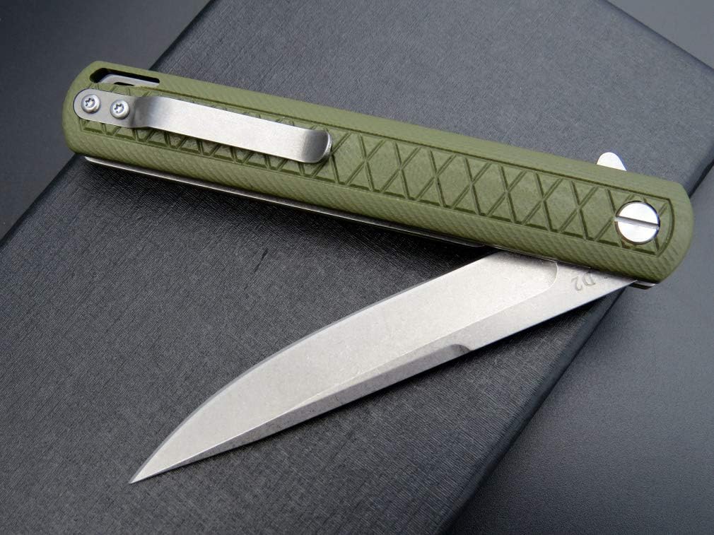 Eafengrow EF16 Folding Pocket Knife D2 Steel Blade G10 Handle Flipper EDC Outdoor Camping Utility Knife