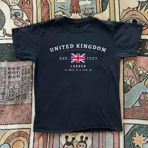United Kingdom Baby Tee, UK Y2K Top, Vintage London Flag Shirt, British Graphic Tee, Great Britain Pride T-Shirt for Women, 2000s Aesthetic Fashion