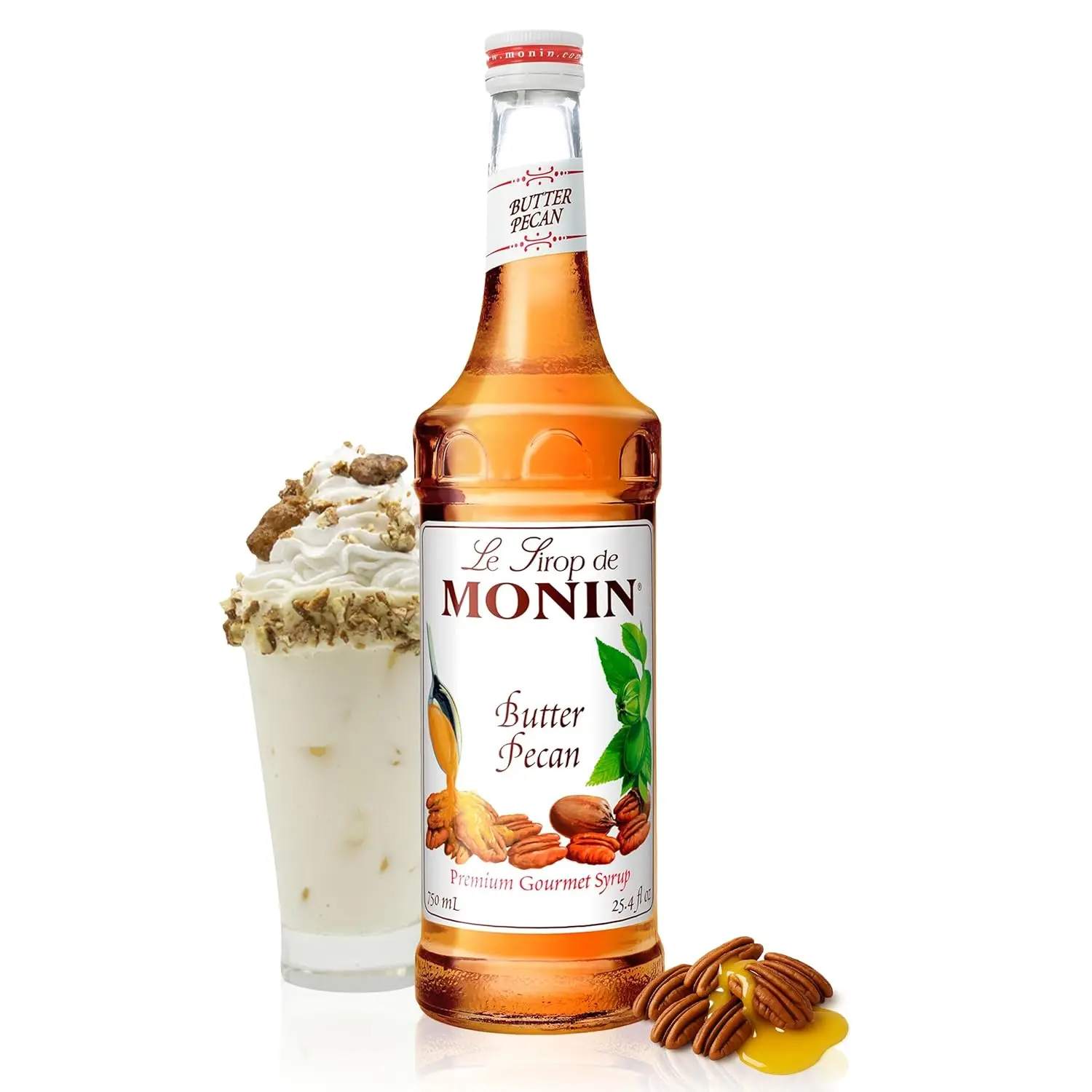 Monin - Butter Pecan Syrup for Coffee, Shakes & Cocktail 750ml