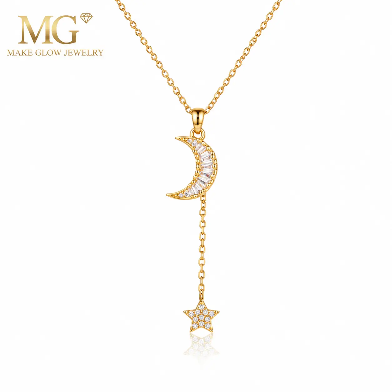 This 14K gold moon and star necklace is waterproof, tarnish-resistant, and stackable; it's a fashionable accessory for women and an ideal gift. Suitable for Mother's Day and Valentine's Day. statement jewelryback to school shopping jewelry