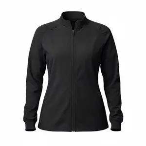 Natural Uniforms Women’s Zip-Front Raglan Warm-Up Jacket – 4-Way Stretch, Moisture-Wicking, Modern Fit–Medical Scrubs Jacket
