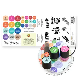 Small & Mini Blending Brushes Label Set - 2023 Amy Tangerine Collection
