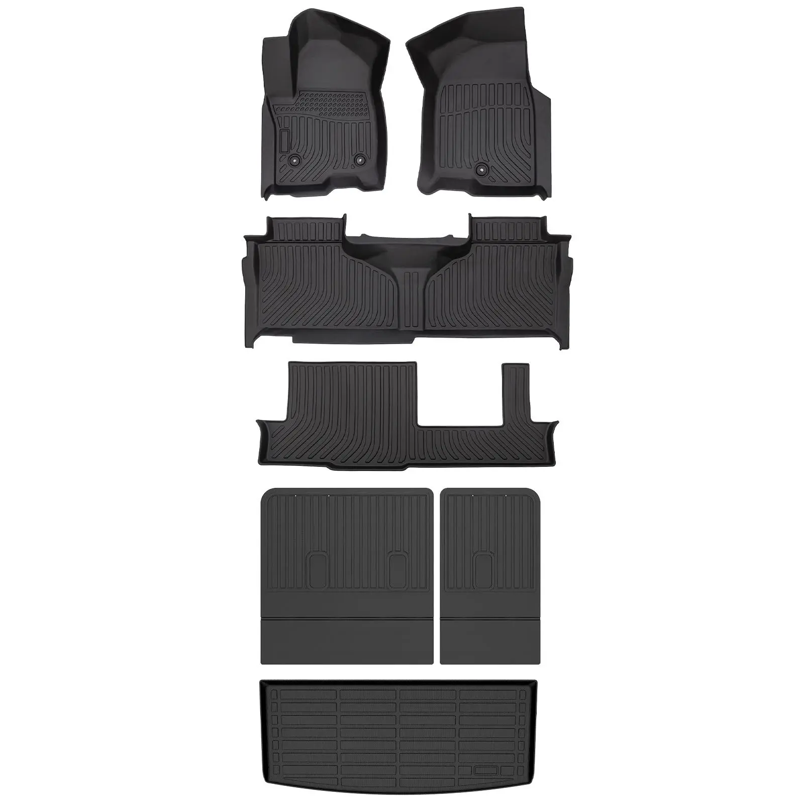 Depituu For Chevy Tahoe 2021-2026 8-Seat Floor Mats & Cargo Liners, All Weather Floor Mats,Waterproof Anti-slip Durable Floor Mats Car Accessories Autos Protector Automotive,auto accessories,car essentials,car accessories,Chevrolet,GMC Yukon
