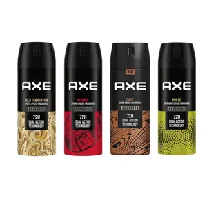 AXE Black Mens Body Spray Deodorant 48hr Odor Protection PULSE, INTENSE, 24/7, GOLD TEMPTATION - All New Scents Pack of 4