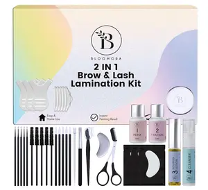Lash Lift Kit & Eyebrow Lamination Kit, 2-in-1 Solution, At-Home Brow Lamination, Beginner/Professional, Eyelash Lift, Lasts 6-8 Weeks, 15 Applications, DIY Brow & Lash Perm - BLK7