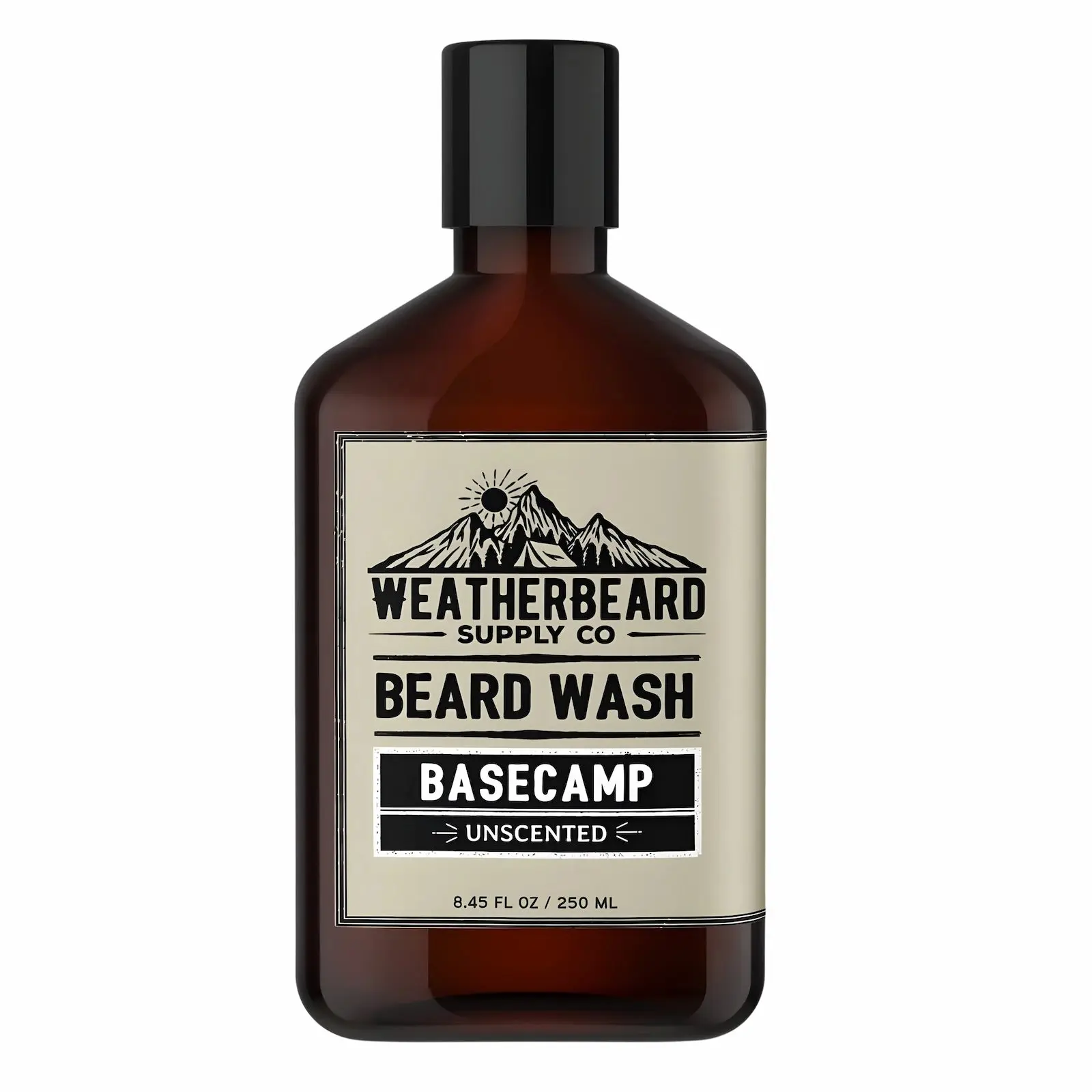 Basecamp Beard Wash - Unscented, Fragrance-Free for Sensitive Skin - Daily Beard Cleanser