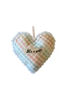 Peace of Annie Handmade Christmas Stocking Ornament Soft Cotton Plush Fill Scalloped Felt Backing Ready to Ship Baby Gift It's a Boy It's a Girl Cozy Home or Nursery Décor