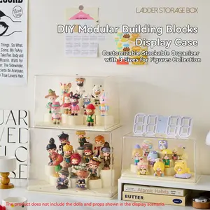 Handmade Plush Display Storage Box, Transparent Protective Cover, Dustproof Moisture-Proof, DIY Building Blocks Module, Stackable