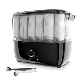 Towel Steamer-Hot Towel Warmer 600 W Tabletop Moist Towel Heater, Holds up to 18 Towels,30 Minute Auto Shut Timer,Professional Salon Equipment Towel Warmer for Facials,Spa,Barbers,Massage (Black)