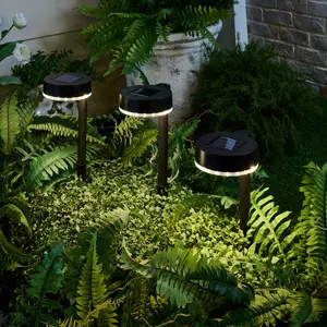 Garden Reflections Set of 6 2-in-1 Solar Stake and Wall Lights