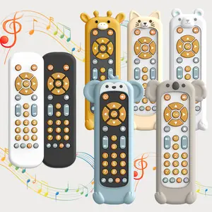 Interactive TV Remote for Babies, Educational Clicker Toy with Music & LED Lights, Early Learning Sensory Development Toy for 6-12 Month Old Infants​