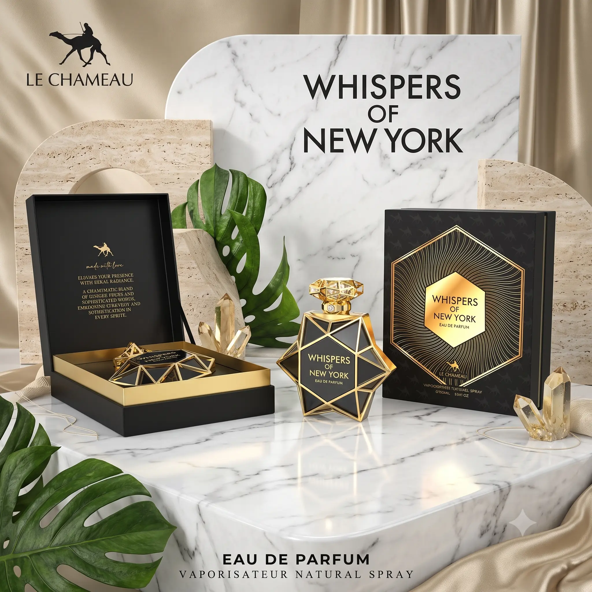 Whispers of New York Eau de Parfum | Unisex Amber Woody Fragrance | Luxury Perfume | 85ml