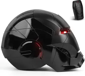 Black Edition Helmet for Man – 1:1 Wearable Collectible with Voice, Touch & Remote Control, LED Eyes & Realistic Sound Effects – Cosplay & Display Prop Gift for Adults and Teens