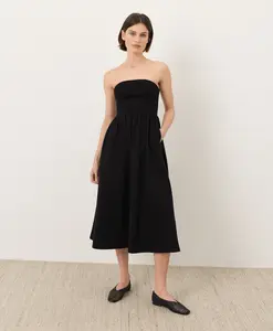 Women's Organic Fit & Flare Strapless Dress