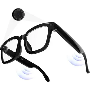 AI  Camera Glasses 1080P  -  Video Recording Glasses with Voice Control, Wearable  Camera Eyeglasses for Driving, Hiking, Outdoor & Open