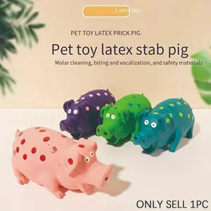 Latex Noise Toy Spotted Pig A Simulated Pig Pet Toy With Big Dog Grinding Teeth And Cleaning Teeth, Without Battery