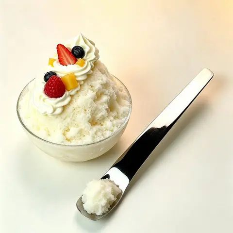 Stainless Steel Dessert Spade Spoon, Mirror Polished Thick Multi‑Purpose Spoon for Ice Cream, Cake, Yogurt